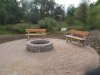 Ławka betonowa z oparciem do wkopania BASIA ZO