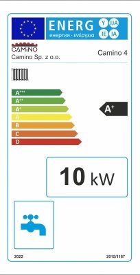 Camino 4 ULTRA SLIM żeliwny kocioł na pellet z podajnikiem o mocy 10 KW ecoMax 860 simTOUCH ST4 Seperate 