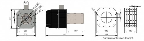 Rysunek palnik pelletowy 26 KW