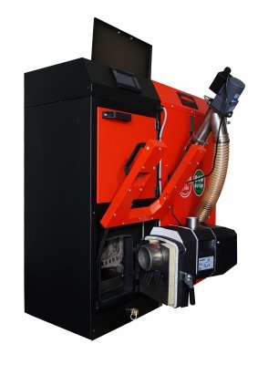 Camino 4 żeliwny kocioł na pellet z podajnikiem o mocy 12 KW ecoMax 361 simTOUCH ST4 Seperate 
