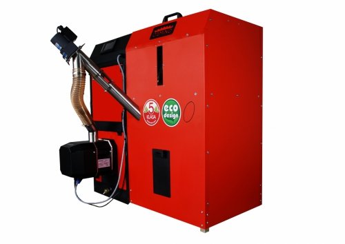 Camino 4 żeliwny kocioł na pellet z podajnikiem o mocy 17 KW ecoMax 361 simTOUCH ST4 Seperate
