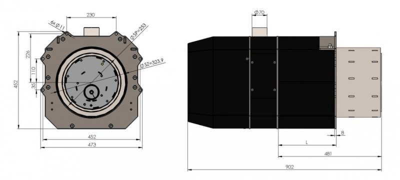 Palnik obrotowy na pellet ecoMax 860 35 - 200 KW