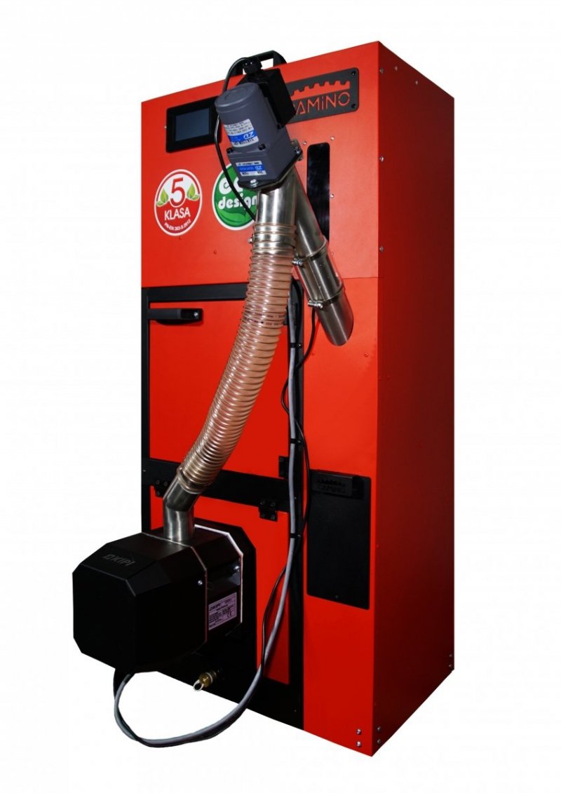 Camino 4 Slim - żeliwny kocioł na pellet z podajnikiem o mocy 10 KW EcoMax 860 simTOUCH ST4 Seperate