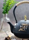 CZAJNIK ŻELIWNY IMBRYK ZAPARZACZ DO HERBATY ZIÓŁ 1.0L ZDOBIONY