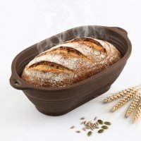 FORMA silikonowa DO PIECZENIA I WYRASTANIA CHLEBA 2w1 składana 29cm 