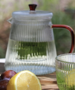 Dzbanek 1l żaroodporny ze szklanym filtrem do herbaty ziół 