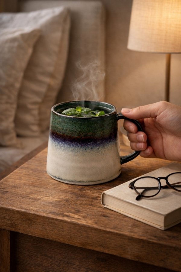 ZESTAW 4 X KUBEK CERAMICZNY do kawy herbaty czekolady Green 400ml