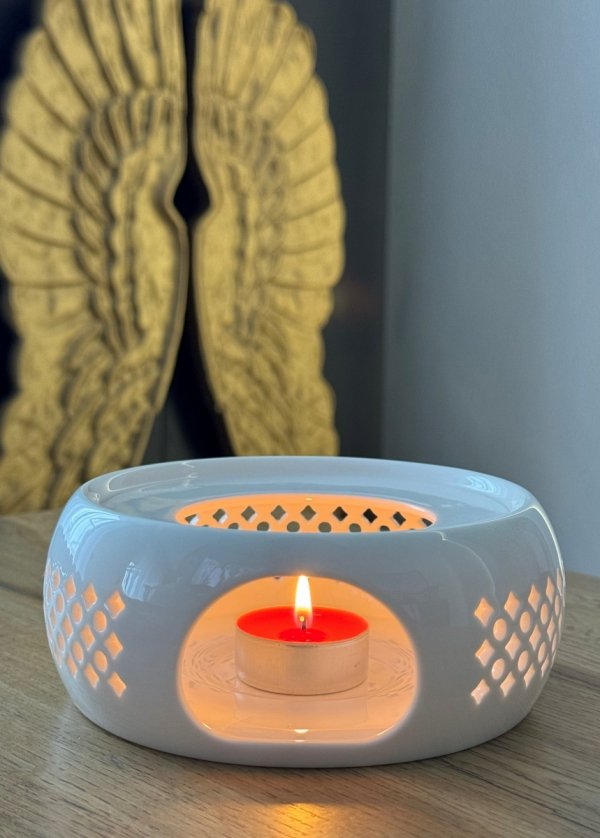 PODGRZEWACZ CERAMICZNY DO DZBANKA podstawka pod czajnik TEALIGHT 