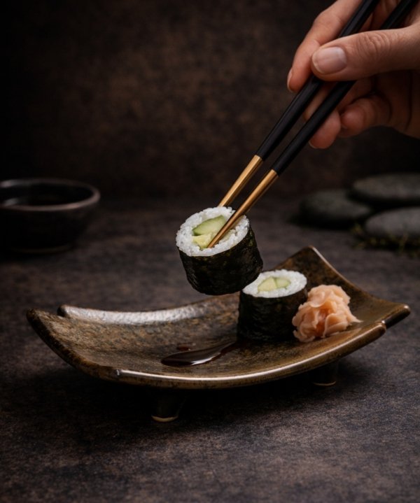 TALERZ do SUSHI CERAMICZNA PATERA do serwowania na przystawki 17 x 11cm