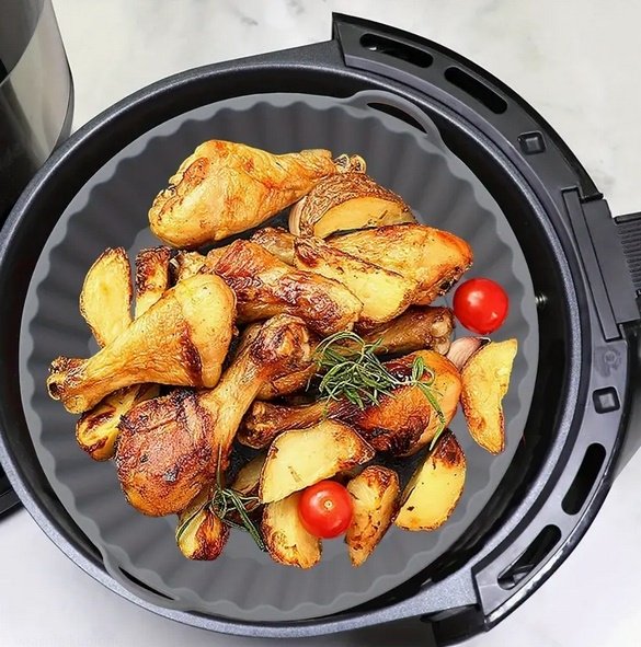 Silikonowa Forma Koszyk wkład do AirFryer Frytkownicy Beztłuszczowej 20x20