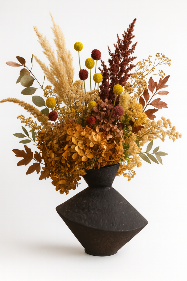 WAZON ŻELIWNY artystyczny FLAKON DZBAN do suszonych kwiatów