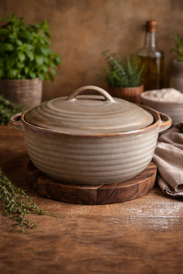 FORMA GARNEK do pieczenia chleba naczynie żaroodporne WAZA DO ZUPY 1,5l