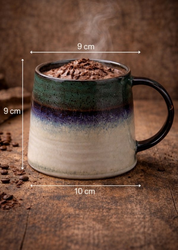 KUBEK CERAMICZNY duży 400ml do kawy herbaty czekolady 