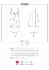Obsessive koszulka ze stringami Heartina 2XL/3XL