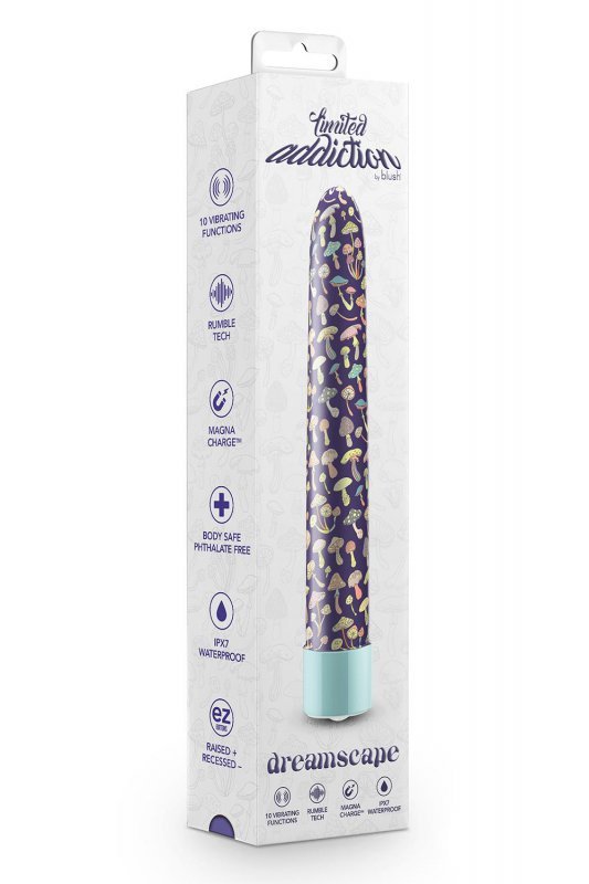 BLUSH LIMITED ADDICTION DREAMSCAPE 7 INCH RECHARGEABLE VIBE BLUE