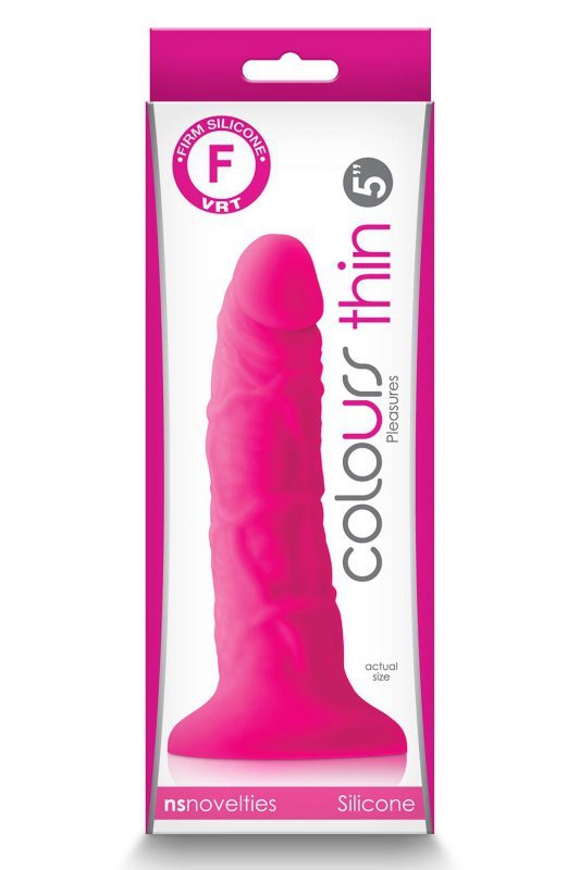 NS NOVELTIES COLOURS PLEASURES THIN 5 INCH DILDO PINK