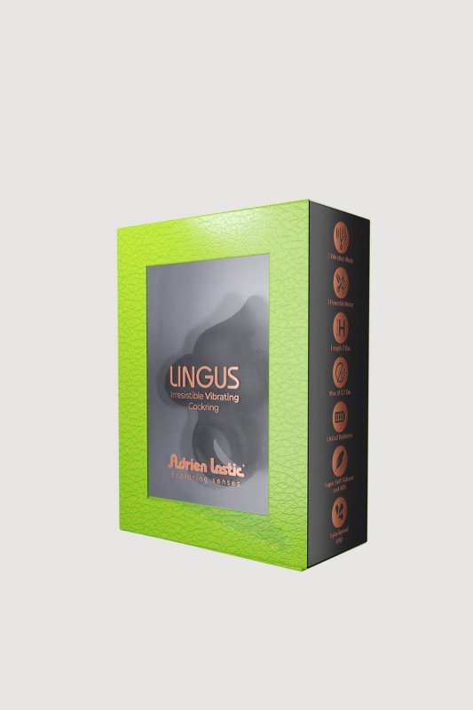 Adrien Lastic Mini Pierścień wibrujący Lingus Black