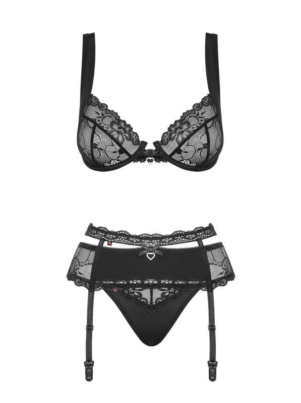 Obsessive komplet bielizny Heartina L/XL