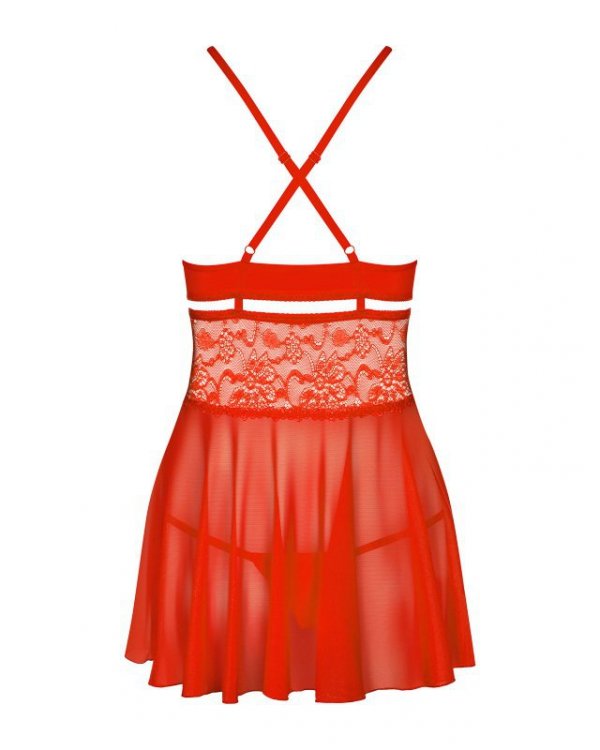 Obsessive 838-BAB-3 babydoll ze stringami L/XL