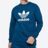 Adidas Originals niebieska bluza męska Trefoil Crew DV1545