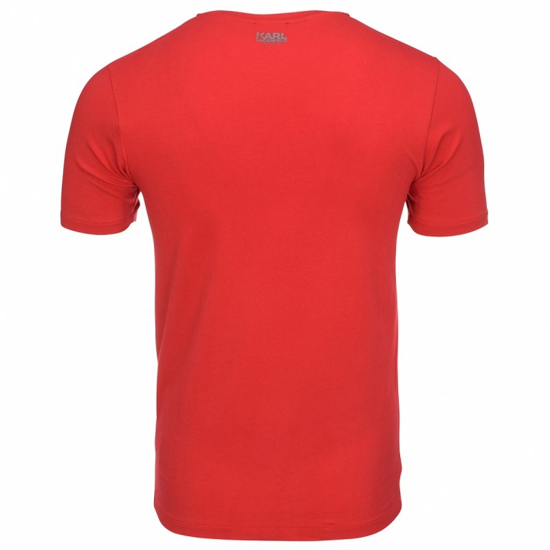 Karl Lagerfeld t-shirt koszulka męska czerwona KL20MTS01