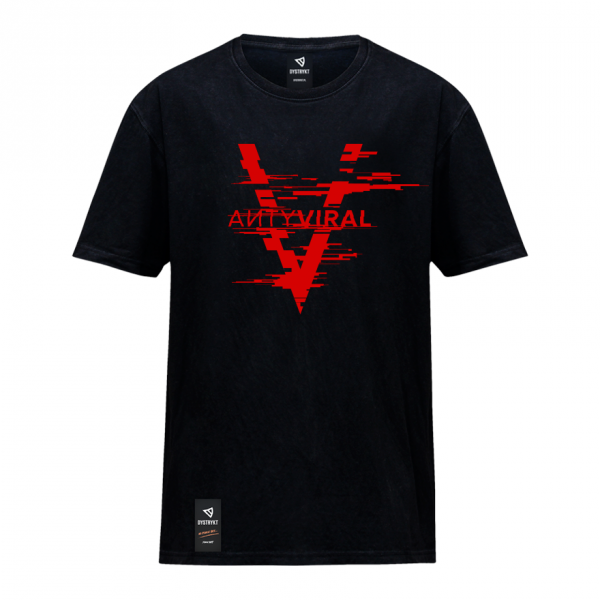 T-Shirt &quot;AИTYVIRAL&quot; Red Czarny