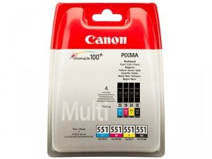 MultiPack Canon CLI-551 Cyan Magenta Yellow Black
