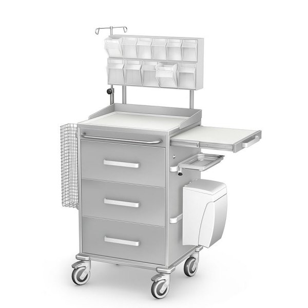 Wózek anestezjologiczny ANS-03/KO z nadstawką z wyposażeniem - zestaw 1