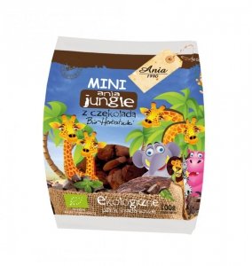 Herbatniki pszenne z czekoladą BIO Mini ZOO 100 g