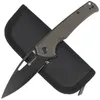 Nóż składany Sencut Mims Dark Green Canvas Micarta, Black Stonewashed 9Cr18MoV (S21013-3)