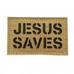 Naszywka JESUS SAVES IR – TAN
