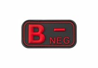 Naszywka - Bloodtype Rubber Patch B Neg 