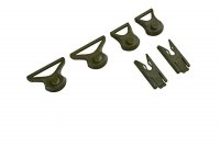 Klipsy do montażu gogli – olive 