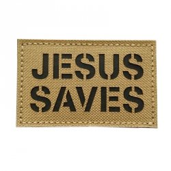Naszywka JESUS SAVES IR – TAN
