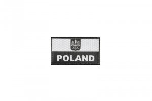 Naszywka IR - Flaga Polski - czarna