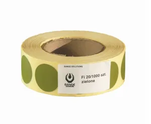 Zaklejki do tarcz Range Solution 20mm - 1000 szt Zielone