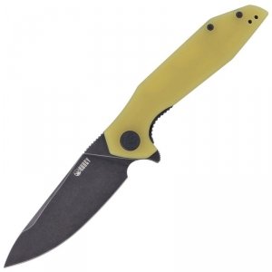 Nóż Kubey Nova Yellow G10, Black Stonewashed D2 (KU117C)
