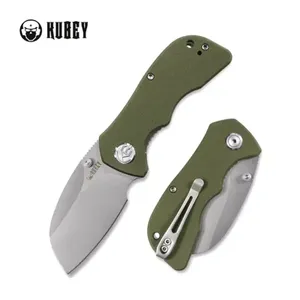 Nóż Kubey Knife Karaji Green G10, Bead Blasted D2 (KU180D)