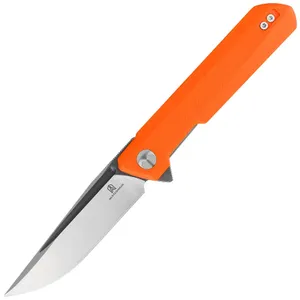 Nóż składany Bestechman Dundee Orange G10, Grey Titanized / Satin D2 by Ostap Hel (BMK01H)
