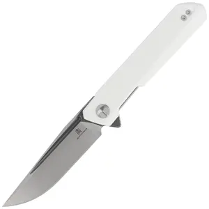 Nóż Bestechman Dundee White G10, Grey Titanized / Satin D2 by Ostap Hel (BMK01G)