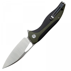 Nóż składany Bestech Komodo Black/Green G10, Stonewashed/Satin D2 (BG26A)