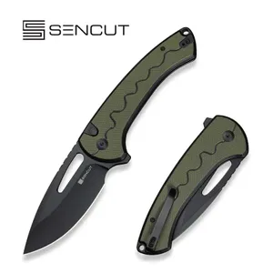Nóż składany Sencut Squiggy Black/Green G10, Black 9Cr18MoV (S24082A-2)