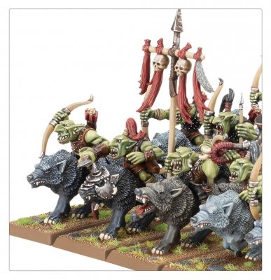 Orc and Goblin Tribes - Goblin Wolf Rider Mob