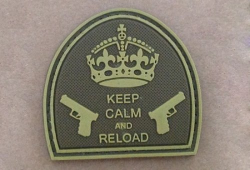 Naszywka - Keep Calm And Reload - Tan