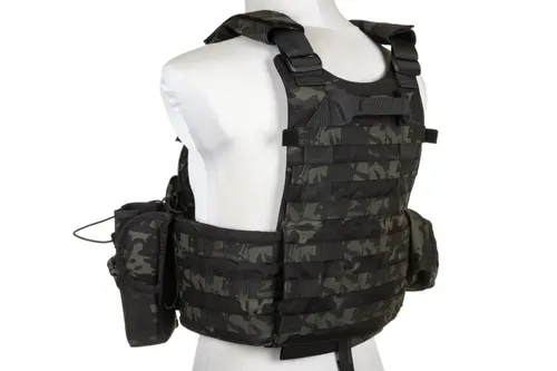 Kamizelka Plate Carrier Emerson Gear 6094A Style z zestawem ładownic Multicam Black