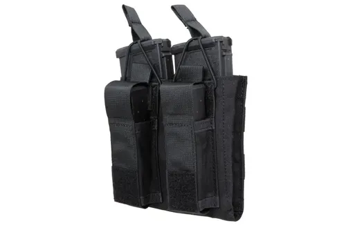Podwójna ładownica Open Top na magazynki M4/M16 + pistoletowe Czarna