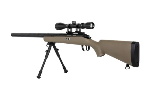 Replika SA-S12 EDGE™ z lunetą i dwójnogiem - TAN