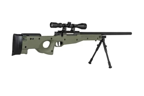 Replika karabinu snajperskiego Specna Arms SA-S11 EDGE™ z lunetą i dwójnogiem Oliwkowa