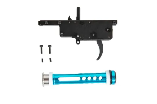 Wzmocniony stalowy zespół spustowy Zero Trigger System + aluminiowy tłok Action Army do replik VSR-10