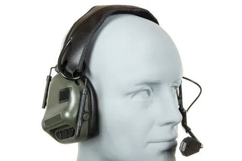 Taktyczny zestaw słuchawkowy Wosport HD-08 Gen. 5 Oliwkowy